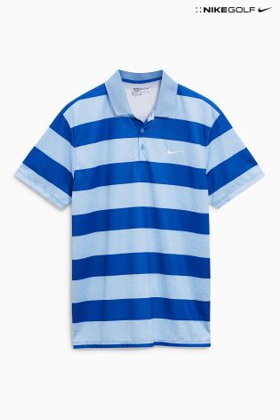 Nike Golf Blue Bold Stripe Polo